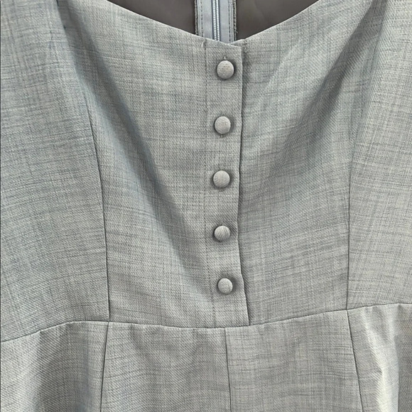 Lumiere Blue Jumpsuit with Tie Sleeve Details - Picture 4 of 10